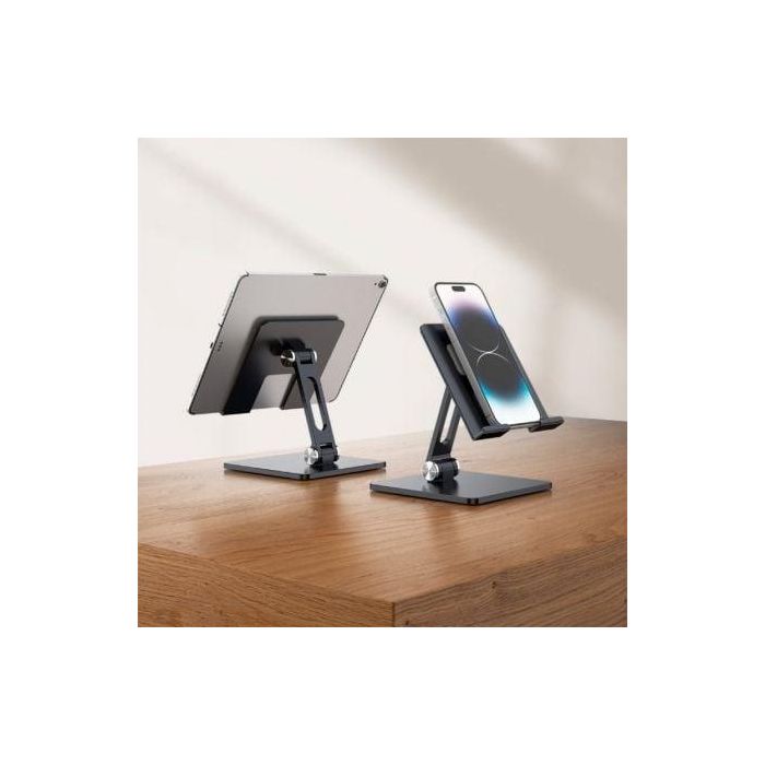 Aisens Soporte de Sobremesa Tamaño XXL Ajustable 2 Pivotes para Móvil y Tablet, Gris 4 Aisens Soporte de Sobremesa Tamaño XXL Ajustable 2 Pivotes para Móvil y Tablet, Gris 4