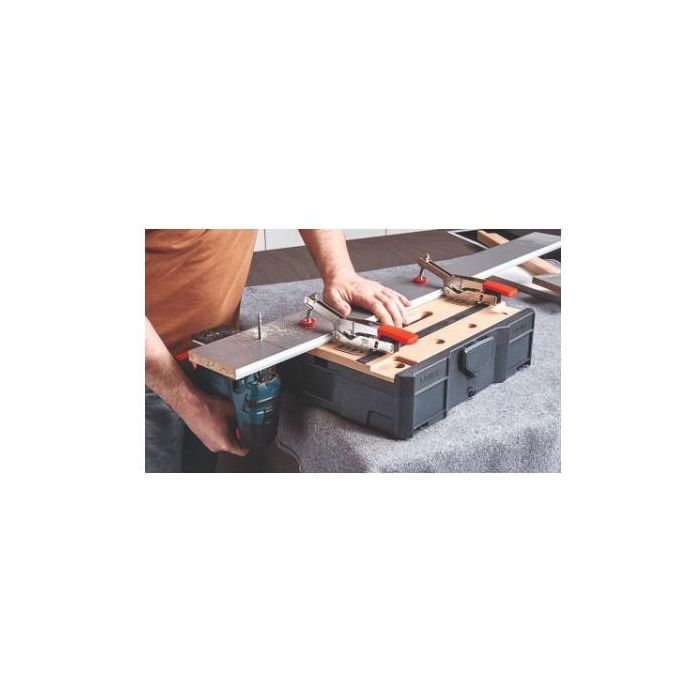 BESSEY STC-S-MFT. Brida horizontal con brazo abierto y placa base horizontal. Systainer. 14 piezas. 2