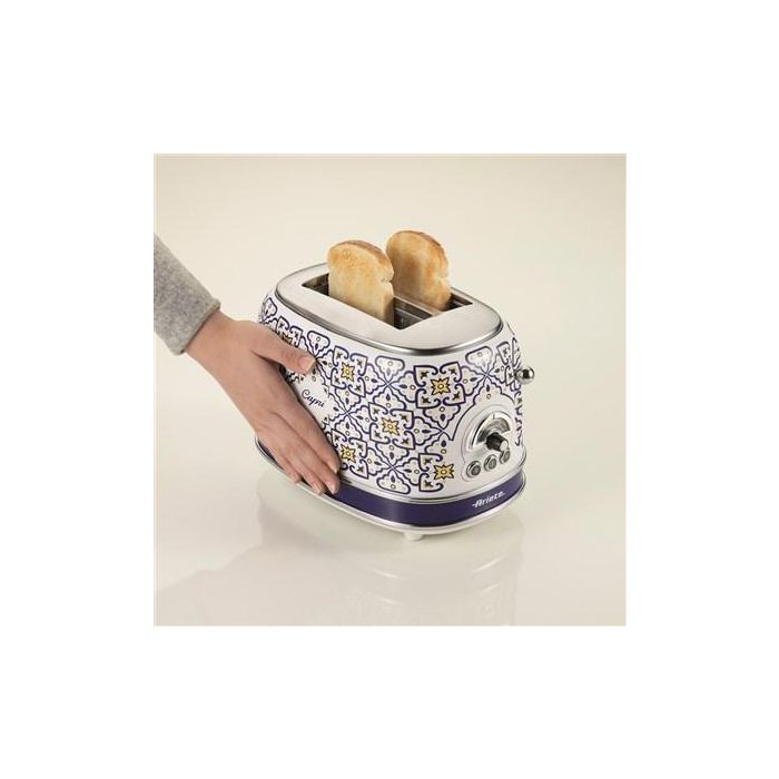 Ariete Tostador 2 Ranuras Capri - Descongelar, Recalentar, 6 Niveles de Tueste, Bandeja Recogemigas 4 Ariete Tostador 2 Ranuras Capri - Descongelar, Recalentar, 6 Niveles de Tueste, Bandeja Recogemigas 4