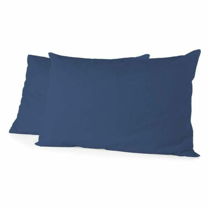 Lovely Home Juego de 2 Fundas de Almohada Cojín 100% Algodón, 85x185 cm, Azul