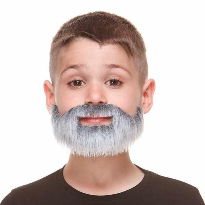 Bigote y barba infantil canosa talla única