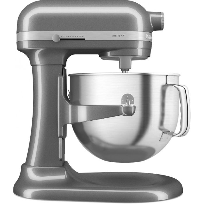 KitchenAid 5KSM70SHXEMS Robot de Cocina Amasadora Batidora Artisan 6.6L Medallion Plata con Batidor y Gancho