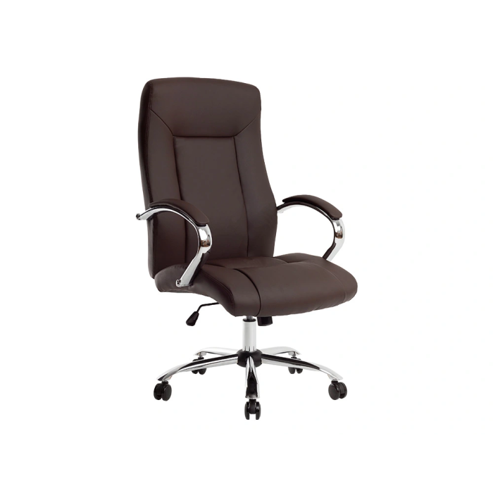 Q-connect Silla Direccion Vero NA Similpiel Base Metalica Ruedas Premium Color Marron Altura Max 1210mm Ancho 650mm Profundidad 730mm 4