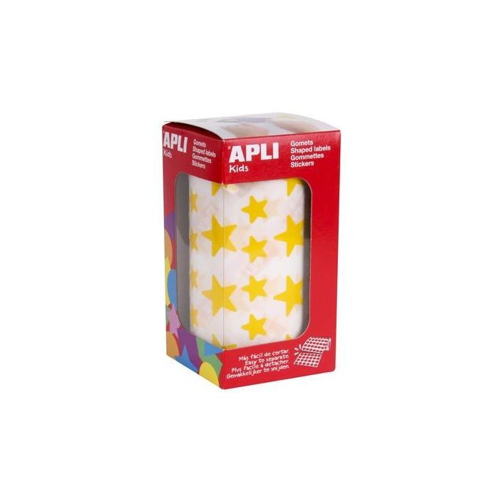 Apli Gomets Estrella 12,5 mm Y 19,5 mm Rollo Amarillo