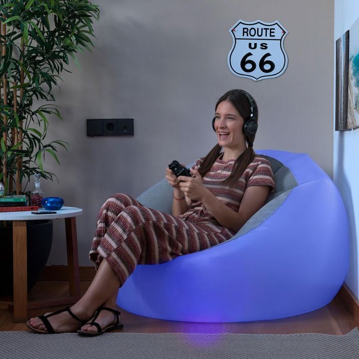 Sillón Hinchable con LED Multicolor y Mando Chight InnovaGoods 13 Sillón Hinchable con LED Multicolor y Mando Chight InnovaGoods 13