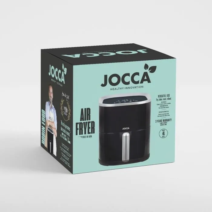 JOCCA Freidora sin Aceite 2219p 4L 1400W Digital 26x35x29cm Negra 4