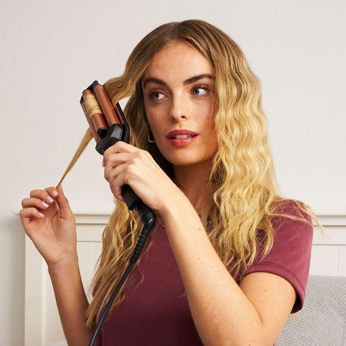 BaByliss W2447E Ondulador de Pelo Deep Waves Styler con Placas de Turmalina-Cerámica Anchas y 3 Temperaturas (160-200°C) 2