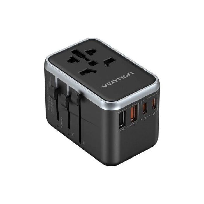Vention FJFB0 Cargador de Pared Universal GaN 65W Adaptador de Viaje con 2xUSB-C y 2xUSB-A para Carga Rápida de Múltiples Dispositivos Vention FJFB0 Cargador de Pared Universal GaN 65W Adaptador de Viaje con 2xUSB-C y 2xUSB-A para Carga Rápida de Múltiples Dispositivos