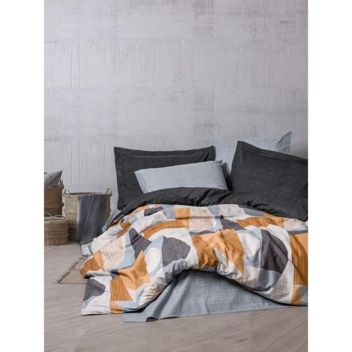 ASI8684283035458 Juego de Cama: 1 Funda Nórdica 220x240 cm + 2 Fundas de Almohada 60x60 cm, 100% Algodón, Gris ASI8684283035458 Juego de Cama: 1 Funda Nórdica 220x240 cm + 2 Fundas de Almohada 60x60 cm, 100% Algodón, Gris