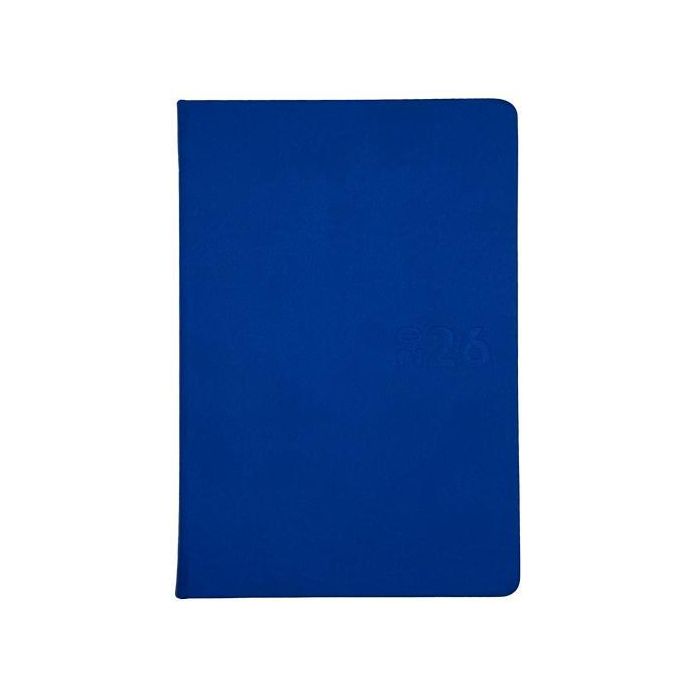 DIDEX 21Dz Agenda Boston 2026 Azul - Formato Día Página (Vie, Sáb y Dom en 1) - Tamaño 14.5x21 cm - Papel Ahuesado 70 gr
