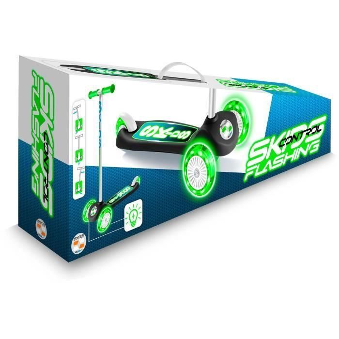 Stamp Scooter de 3 Ruedas con Equilibrio, Ruedas Delanteras Luminosas sin Pilas, Plataforma Antideslizante y Freno Trasero ABEC 5 4