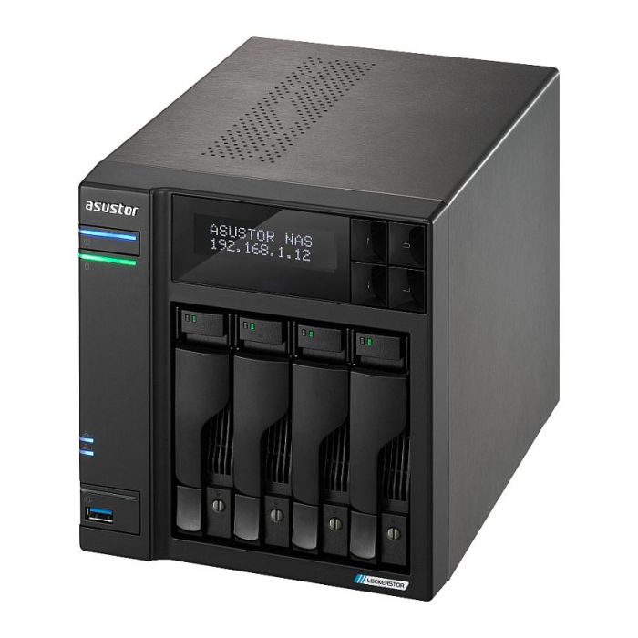 Asustor LOCKERSTOR 4 Gen2 AS6704T Servidor NAS Tower 4 Bahías Intel Celeron N5105 4GB RAM DDR4 3