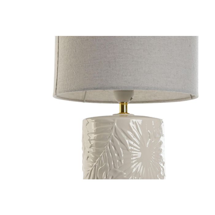 Lampara Sobremesa Tropical DKD Home Decor Blanco 26 x 58 x 26 cm 2