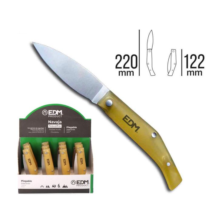 Edm Navaja plegable Aneto con mango de plástico, acero inoxidable, 220 mm 0 Edm Navaja plegable Aneto con mango de plástico, acero inoxidable, 220 mm 0
