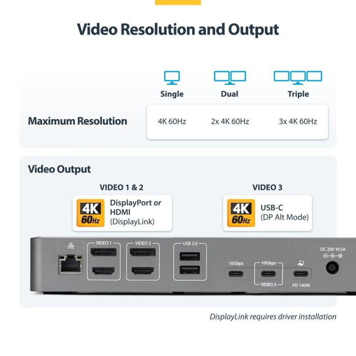 Hub USB Startech DK30C2DPEPRUE Gris 6 Hub USB Startech DK30C2DPEPRUE Gris 6