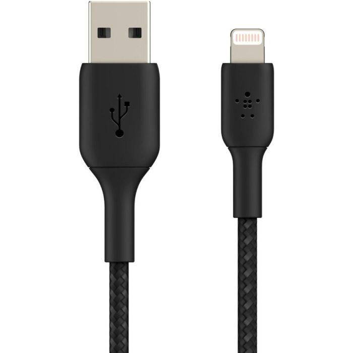 Belkin CAA002BT1MBK Cable Lightning a USB-A 1m Negro, trenzado, certificado MFi para carga y sincronización 2 Belkin CAA002BT1MBK Cable Lightning a USB-A 1m Negro, trenzado, certificado MFi para carga y sincronización 2