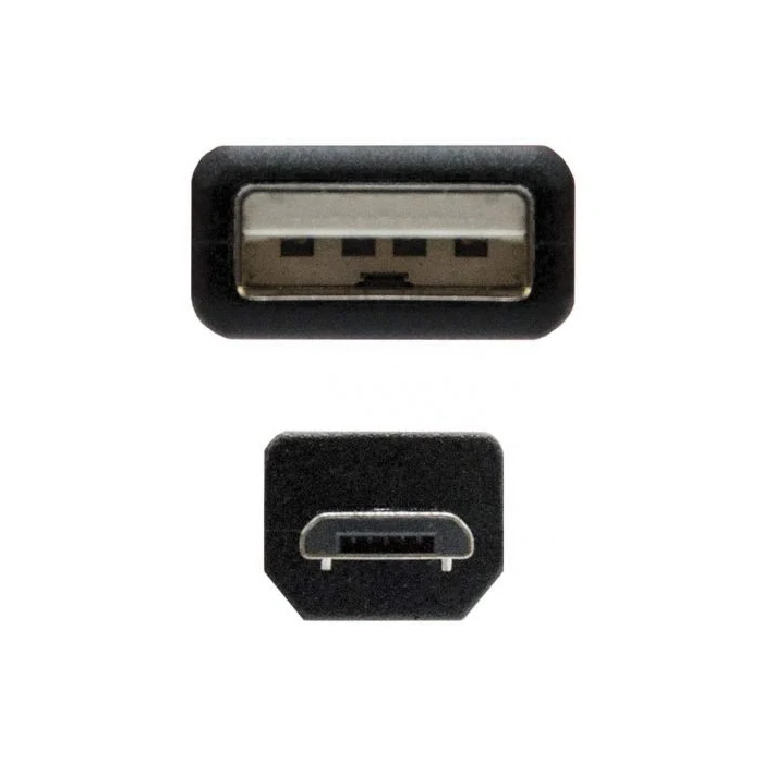 Nanocable 10.01.0501 Cable USB Tipo A a Micro-USB B Macho/Macho 2.0 Negro 1.8 Metros 2