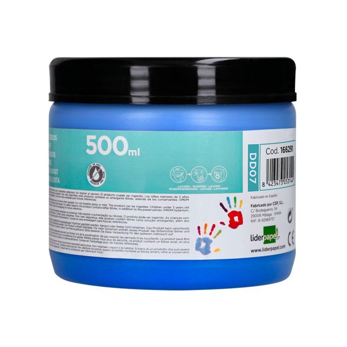 Pintura Dedos Liderpapel Tarrina De 500 mL Azul 2