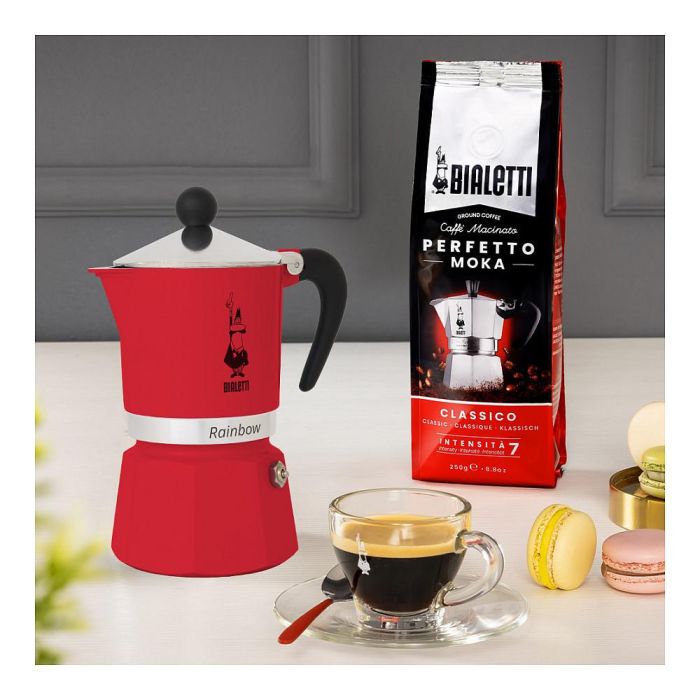 Bialetti Cafetera Rainbow Rojo Aluminio 0.06 L 1 Bialetti Cafetera Rainbow Rojo Aluminio 0.06 L 1