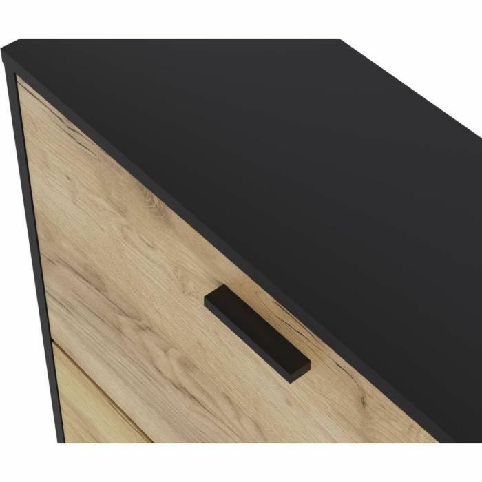Zapatero 2 puertas - Decoración roble y negro 2 Zapatero 2 puertas - Decoración roble y negro 2