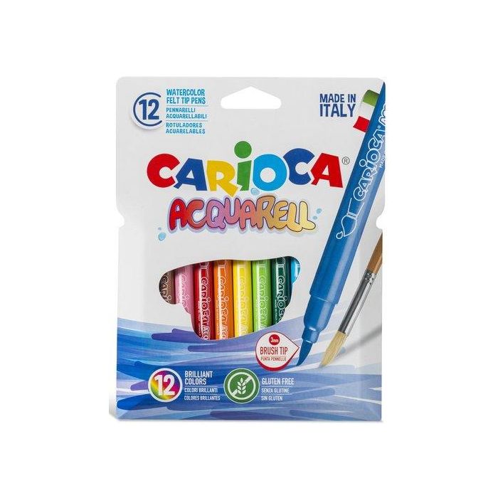 Rotulador Fibra Carioca Lavable Acquarell Caja De 12
