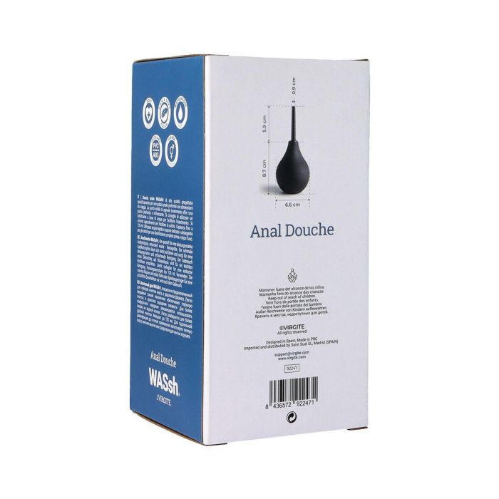 Lavativa Con Tapón Anal Expandible Virgite Negro 120 ml 2 Lavativa Con Tapón Anal Expandible Virgite Negro 120 ml 2