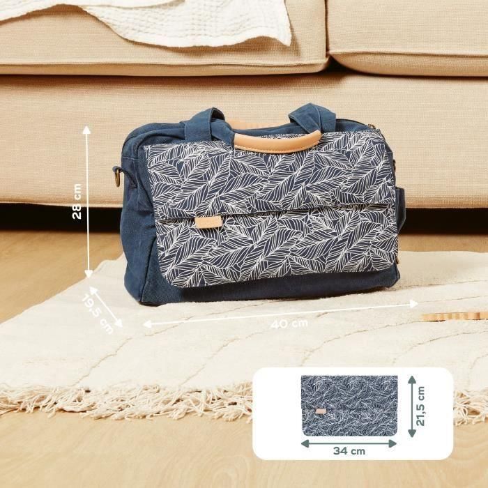 Babymoov BAB3661276184558 Bolso cambiador Day to Day Moderno, 23L, 6 accesorios, múltiples bolsillos, Palma 5 Babymoov BAB3661276184558 Bolso cambiador Day to Day Moderno, 23L, 6 accesorios, múltiples bolsillos, Palma 5