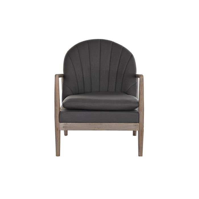 DKD Home Decor Butaca Moderna Tapizada Gris Oscuro, 69x89x68 cm, Estructura Abeto y Asiento Poliéster, Altura Asiento 45 cm 4