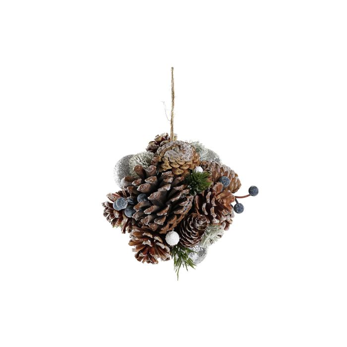 DKD Home Decor Bola Decoración Navidad Alpina Nevado con Piñas y Plástico - Frutos Blancos Natural Blanco 14x20x14 cm (2 Unidades) 1 DKD Home Decor Bola Decoración Navidad Alpina Nevado con Piñas y Plástico - Frutos Blancos Natural Blanco 14x20x14 cm (2 Unidades) 1