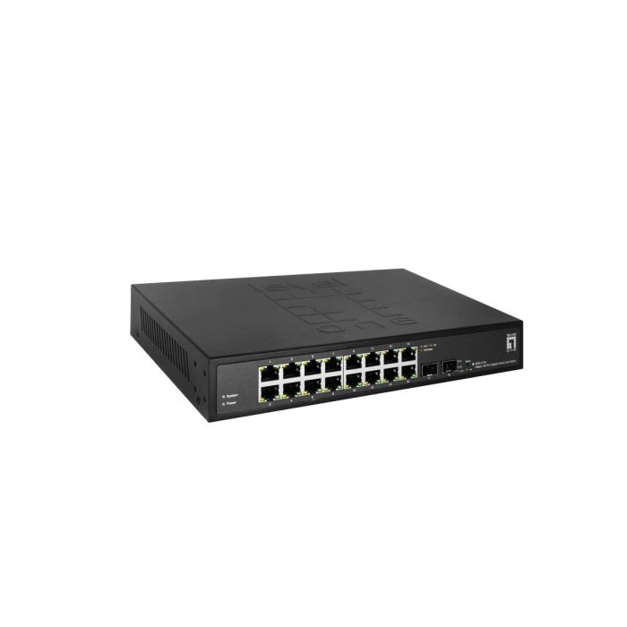 LevelOne GES-2118 Switch Gestionado L2 Gigabit Ethernet (10/100/1000) 16 Puertos RJ-45 2 SFP Montaje en rack 19" 1