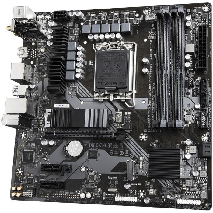 GIGABYTE B760M DS3H AX Placa Base Intel B760 LGA 1700 DDR4 5333MHz Micro ATX Wi-Fi 6E 2.5GbE LAN para Intel 12ª-14ª Gen 2