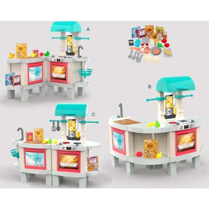 Cocina kitchen plus con luces y sonidos, transformable en barbacoa y 3 formatos diferentes de montaje 104x37x100 cm 4 Cocina kitchen plus con luces y sonidos, transformable en barbacoa y 3 formatos diferentes de montaje 104x37x100 cm 4