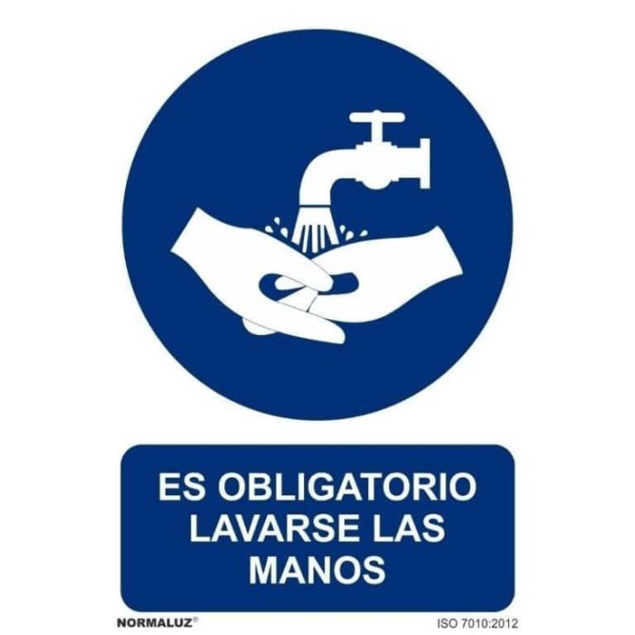 Archivo 2000 Señal "Obligatorio Lavarse Las Manos" 210x297 Pvc Azul Y Blanco Archivo 2000 Señal "Obligatorio Lavarse Las Manos" 210x297 Pvc Azul Y Blanco
