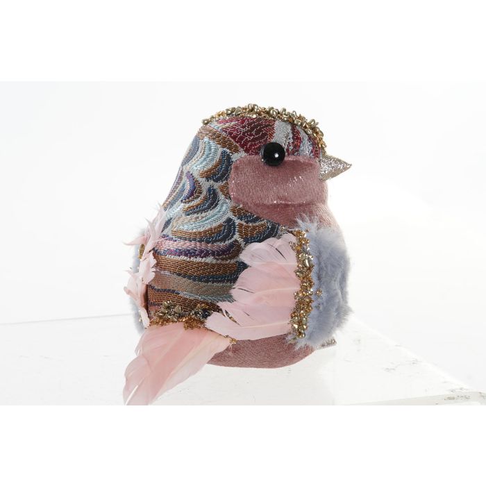 DKD Home Decor Figura Navidad Fantasía Pájaro Foam Poliéster Rosa Palo Azul Celeste 10x11x15 cm (3 Unidades Surtidas) 2 DKD Home Decor Figura Navidad Fantasía Pájaro Foam Poliéster Rosa Palo Azul Celeste 10x11x15 cm (3 Unidades Surtidas) 2
