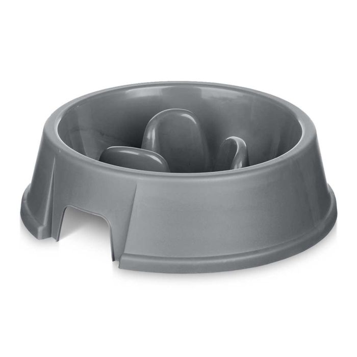 Comedero Plastico Alimentacion Lenta Antracita Mascow 27X7CM (12 Unidades) 1 Comedero Plastico Alimentacion Lenta Antracita Mascow 27X7CM (12 Unidades) 1