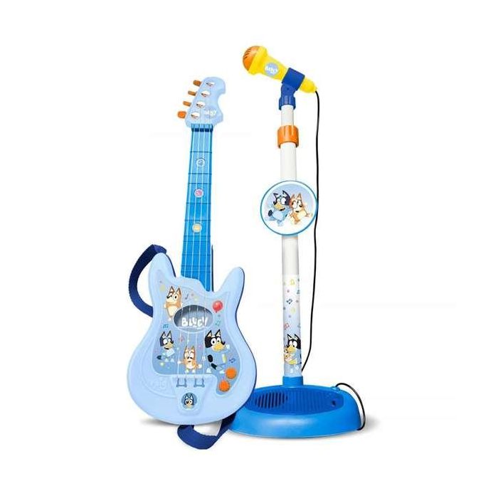 Guitarra y microfono con pie extensible bluey (altura regulable) 60x30x17 cm 5