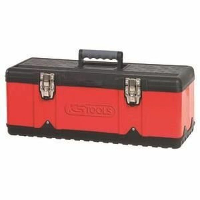 KS TOOLS Caja de Herramientas Desmontable Bimateriales Metal PVC 58.2x29.8x25.5cm, Carga Máx. 30 kg, con Candado y Cubierta Antideslizante 1