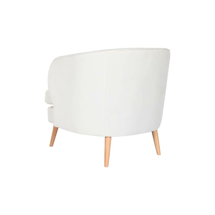Butaca DKD Home Decor Blanco Natural Madera 91 x 80 x 78 cm 3