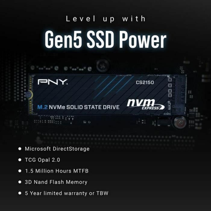 PNY - CS2150 1TB - Disco duro SSD interno - 1 TB - M.2 4 PNY - CS2150 1TB - Disco duro SSD interno - 1 TB - M.2 4