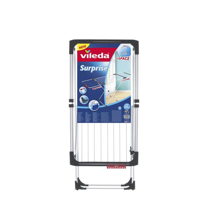 Vileda Tendedero extensible Surprise, acero/aluminio, 20 m tendido 1