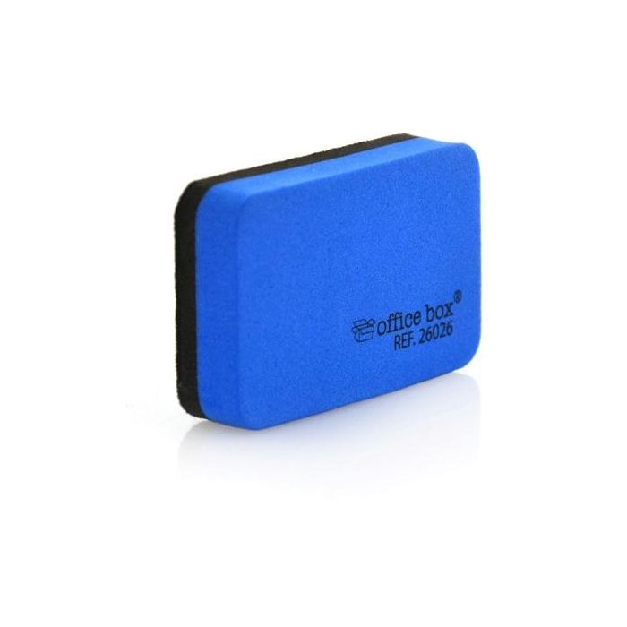 OFFICE BOX Mini Borrador para Pizarra Blanca, 73x44x15 mm, Azul