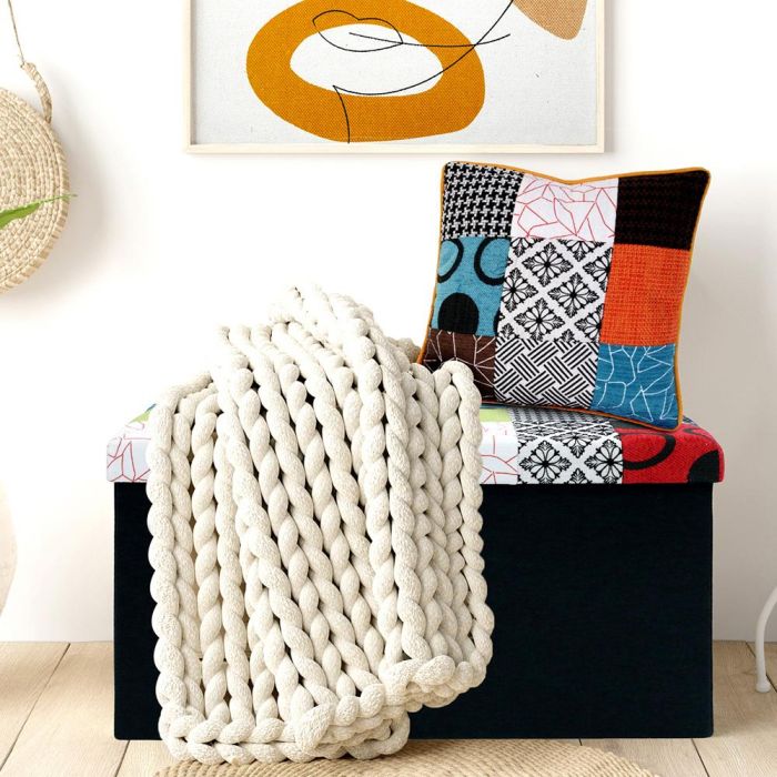 Home Deco Factory Cojín Patchwork 40x40 cm Desenfudable 5 Home Deco Factory Cojín Patchwork 40x40 cm Desenfudable 5