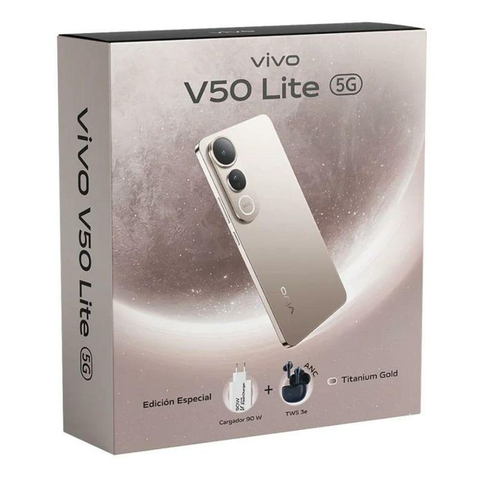 Smartphone Vivo V50 Lite 6,7" mediatek dimensity 6300 8 GB RAM 256 GB Marrón Dorado 9