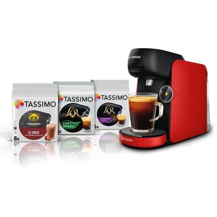 Cafetera + packs 3 T-disc - BOSCH - TASSIMO FINESSE TAS163E - 1400 W - 0,7 L - Multibebidas - IntensityBoost - Negra