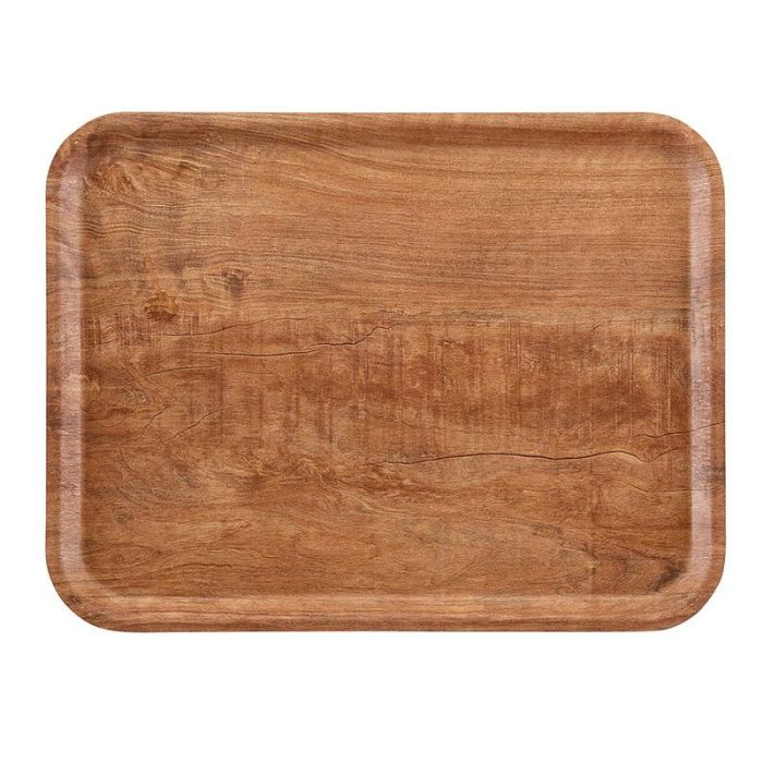 CAMBRO - MA3646-E90 - Bandeja Madeira rectangular laminada de superficie antideslizante - 36 x 46 cm - Texturizado Olivo oscuro - Venta 1 unidad.