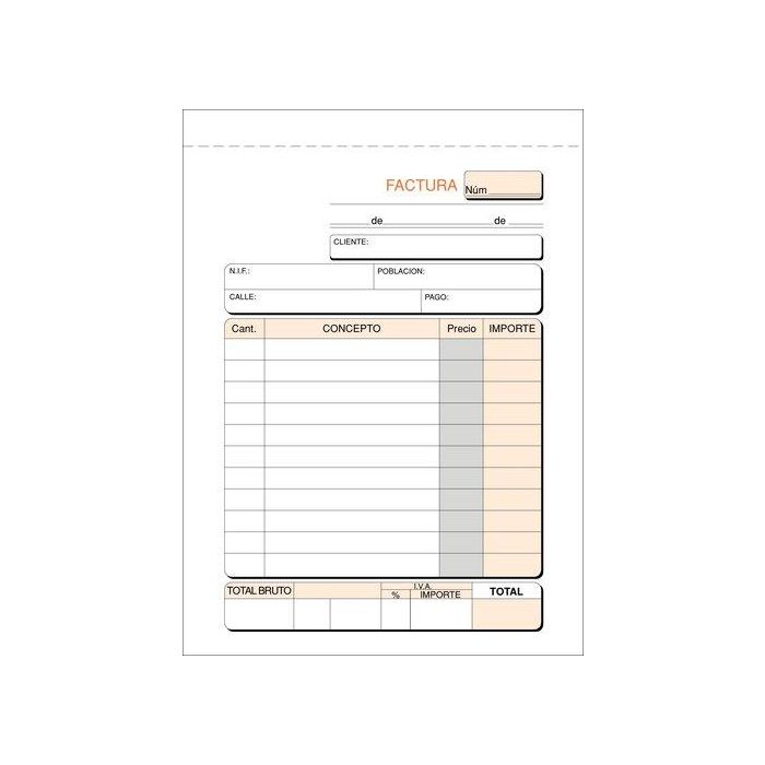 Talonario Facturas 8º Natu Dupli Loan (Set de 10)