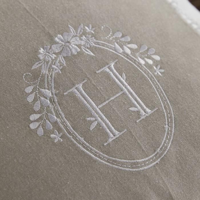 Today TOD1700216549240 Cojín Decorativo CHARME Tejido Slub y Chambray con Bordado Berenice 40x40 cm 1