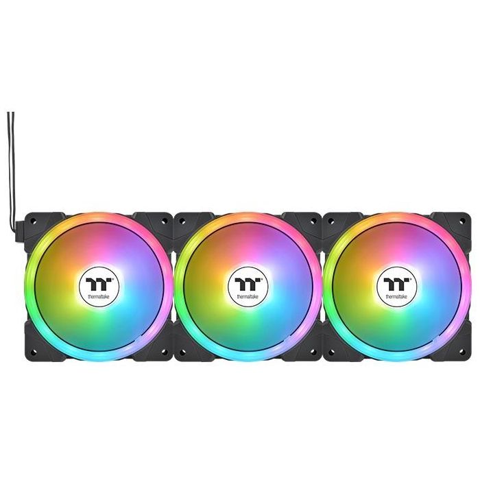 Thermaltake SWAFAN EX12 ARGB Ventilador PC 120mm Iluminación LED Blanco Pack 3 Unidades 3