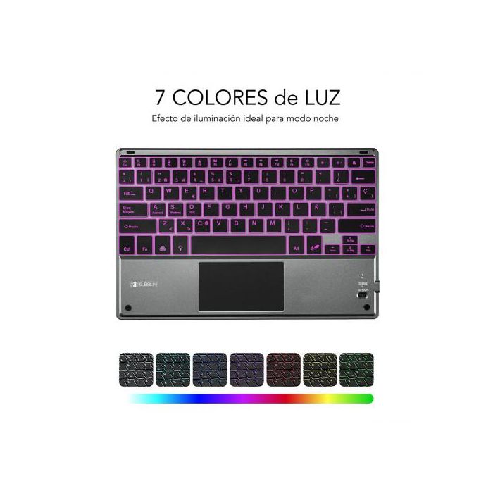 SUBBLIM Teclado Smart Backlit BT Keyboard Touchpad Grey 4 SUBBLIM Teclado Smart Backlit BT Keyboard Touchpad Grey 4