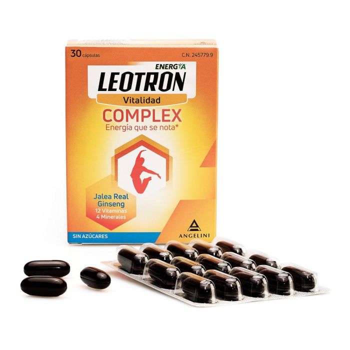 Leotron Complex Complemento Alimenticio 30 Cápsulas con Jalea Real, Ginseng, Vitaminas y Minerales para 30 Días